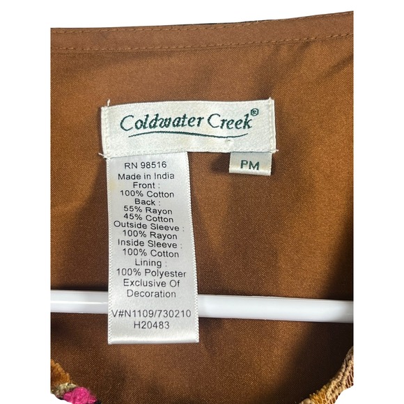 Coldwater Creek Art to Wear Jacket Patchwork Embroidered‎ Unique Statement - Picture 6 of 11